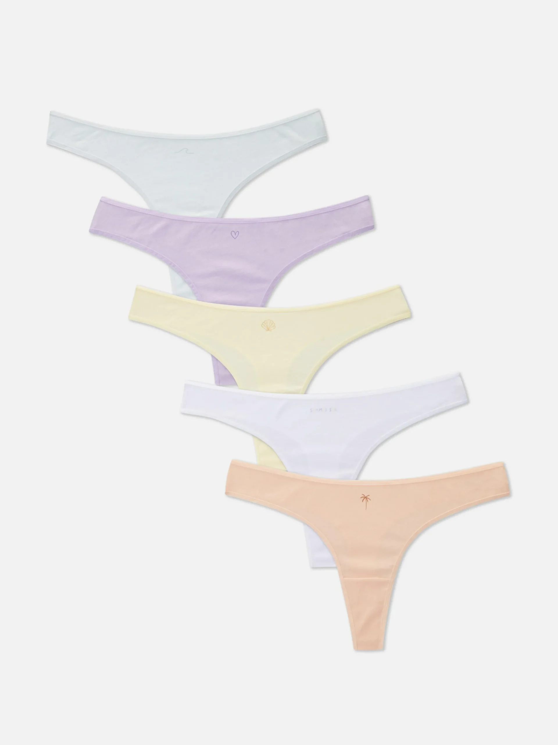 Culotte|Primark Lot De 5 Strings Graphiques Multicolore