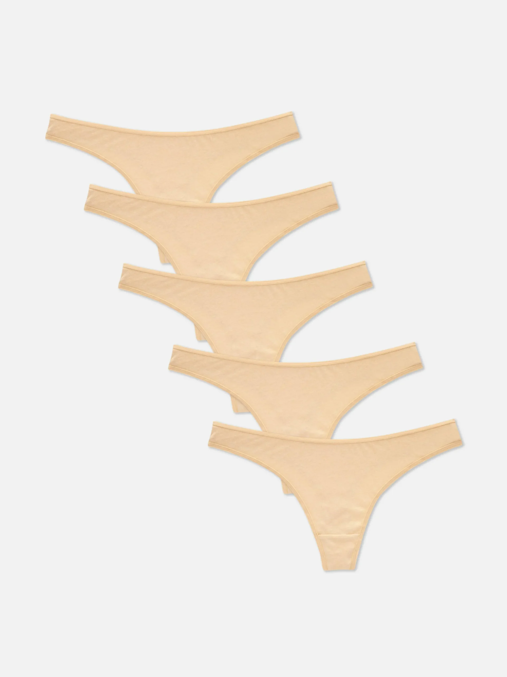 Culotte|Primark Lot De 5 Strings Pour Tous Les Jours Taupe