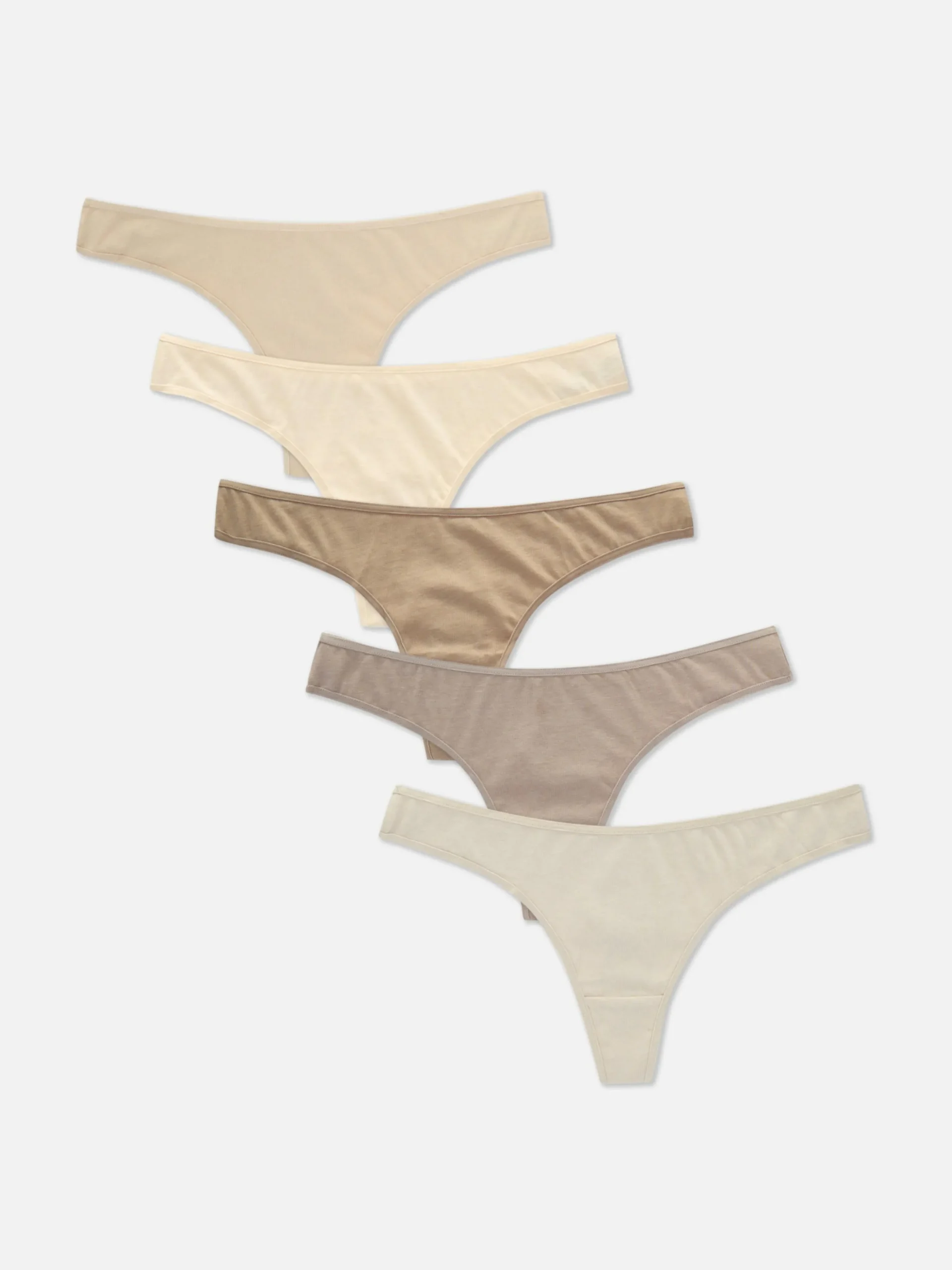 Culotte|Primark Lot De 5 Strings Pour Tous Les Jours Grège