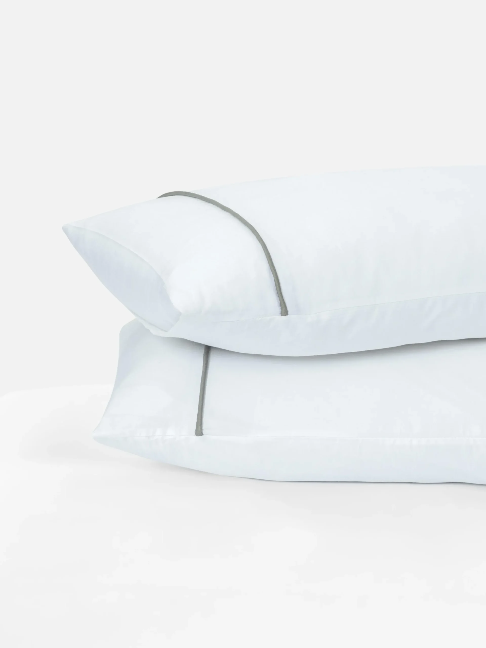 Draps Et Taies D'Oreillers|Primark Lot De 2 Taies D'oreiller à Contraste Blanc