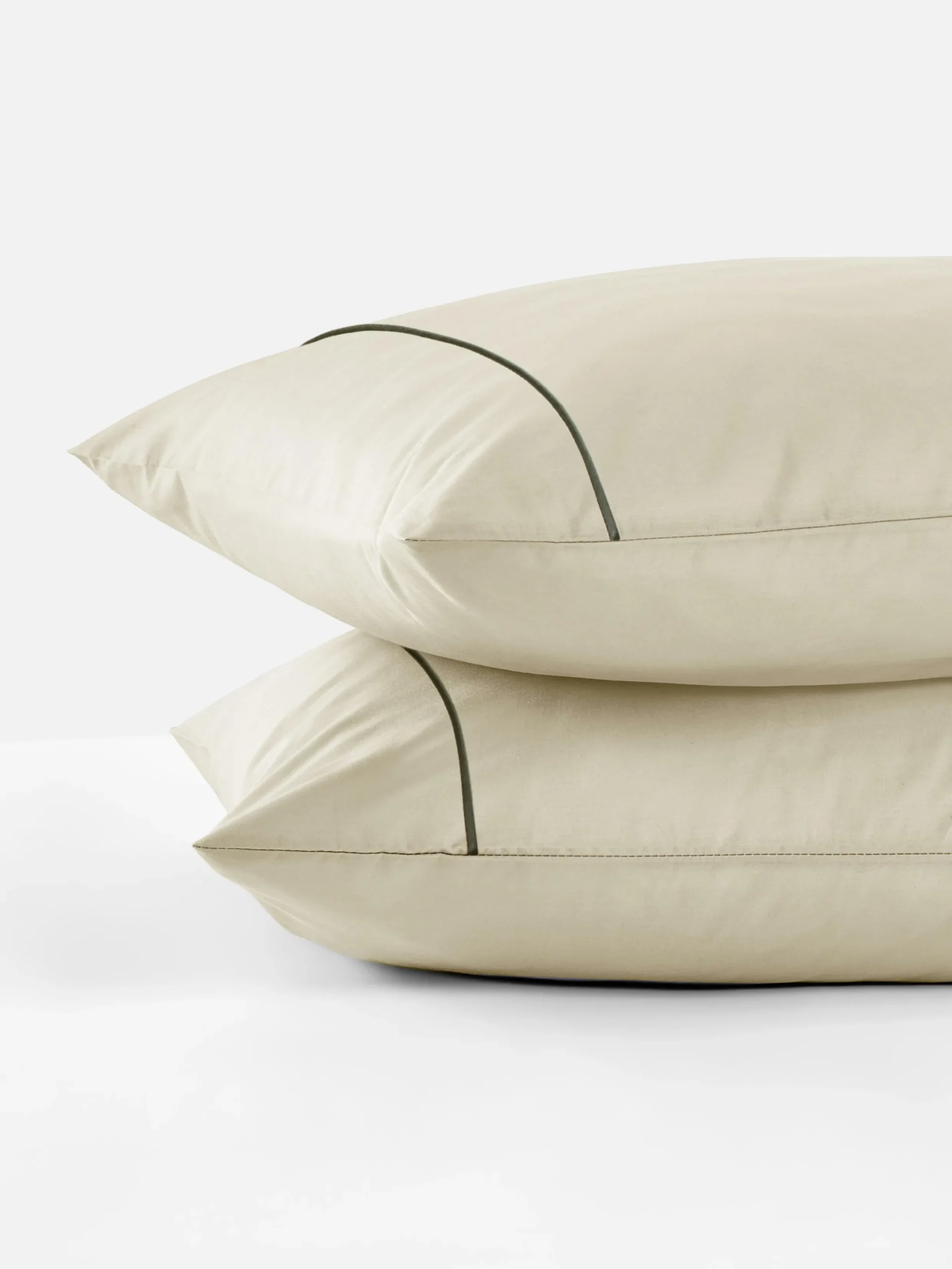 Draps Et Taies D'Oreillers|Primark Lot De 2 Taies D'oreiller à 300 Fils Taupe