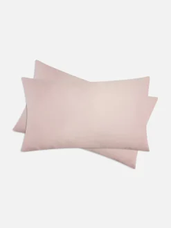 Draps Et Taies D'Oreillers|Primark Lot De 2 Taies D'oreiller En Coton Rose