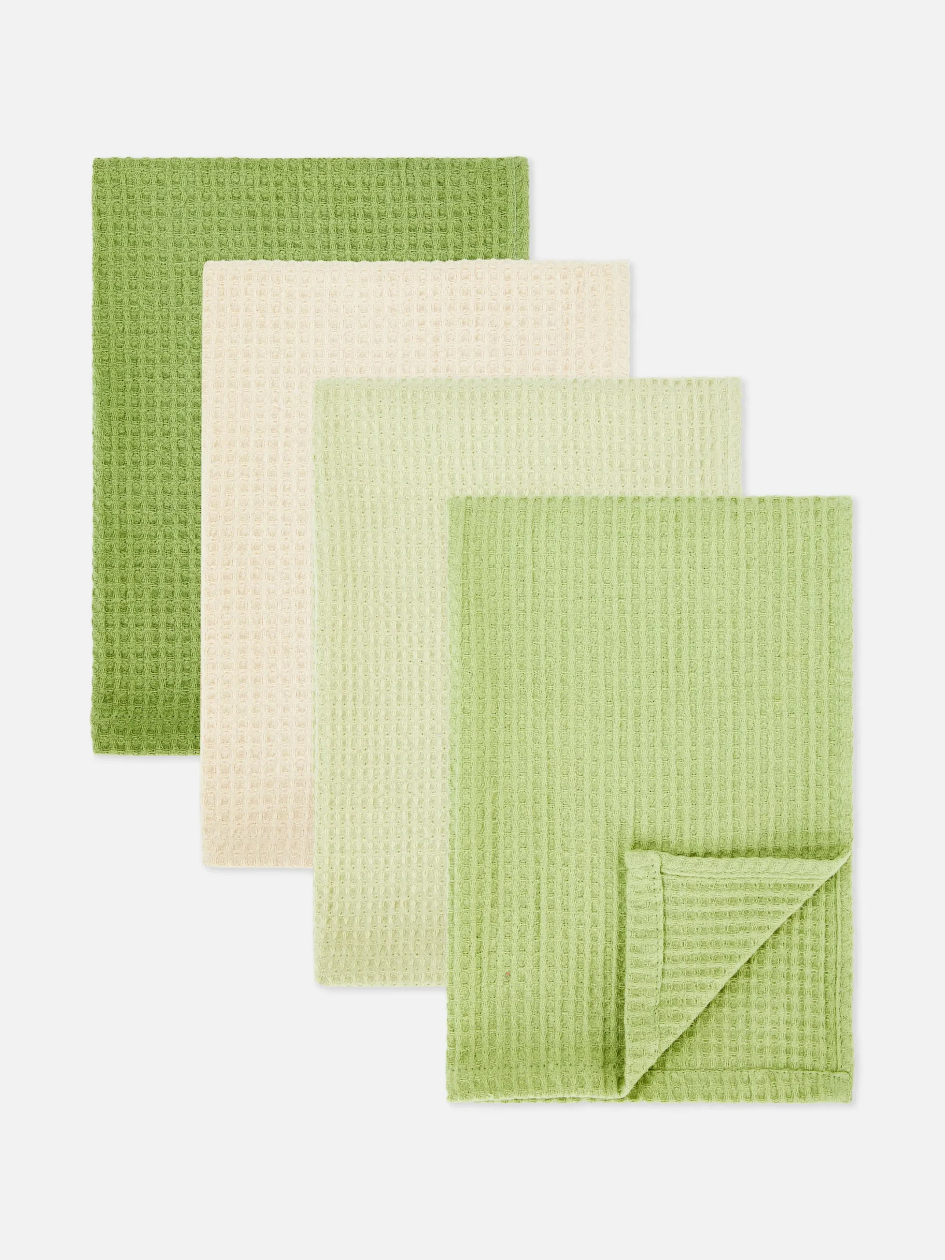 Art De La Table|Primark Lot De 4 Torchons Gaufrés Vert
