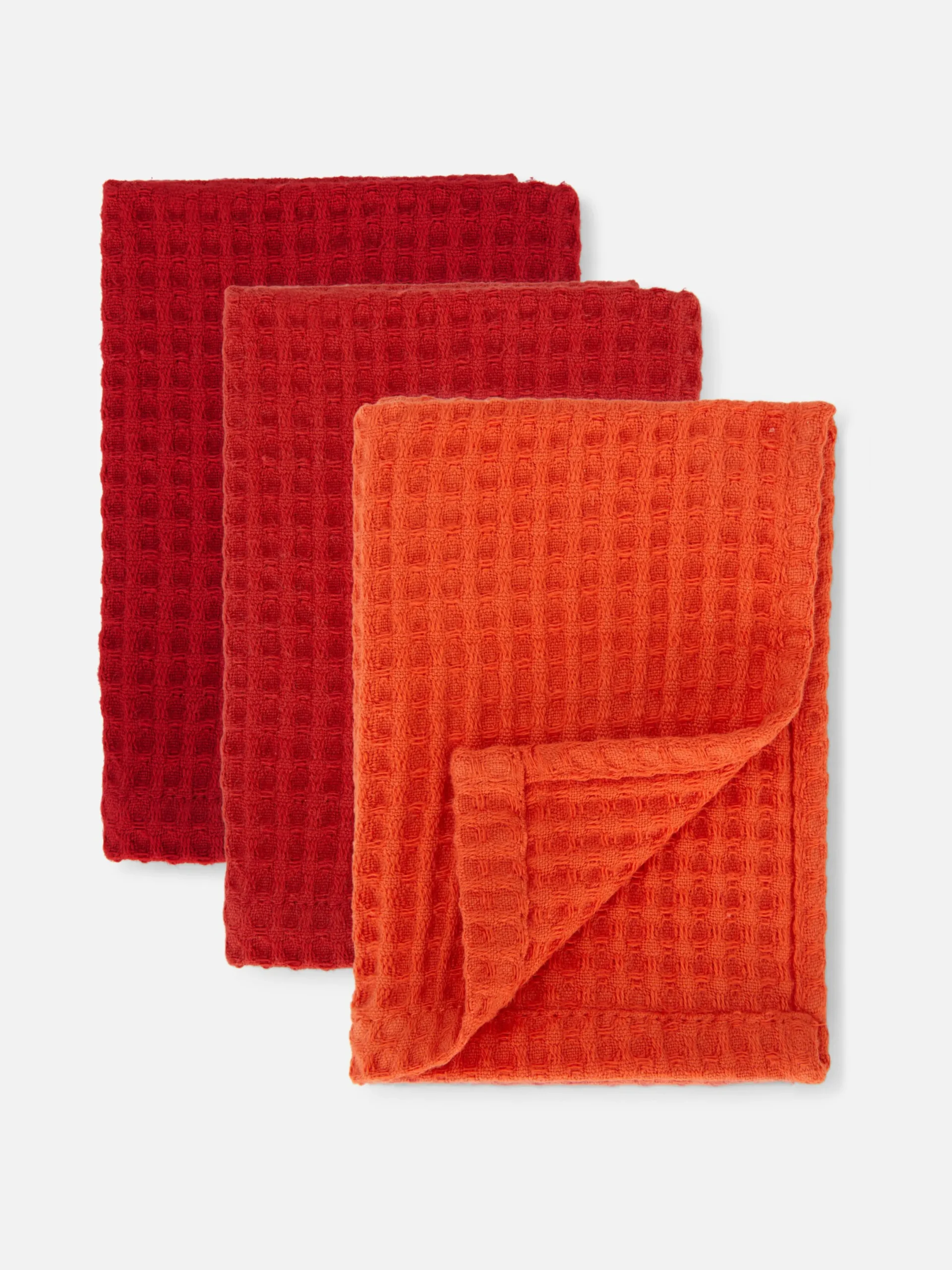 Art De La Table|Primark Lot De 3 Torchons Gaufrés Rouge