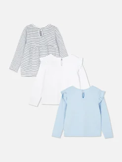Hauts Et T-Shirts|Primark Lot De 3 T-shirts à Manches Longues Multicolore