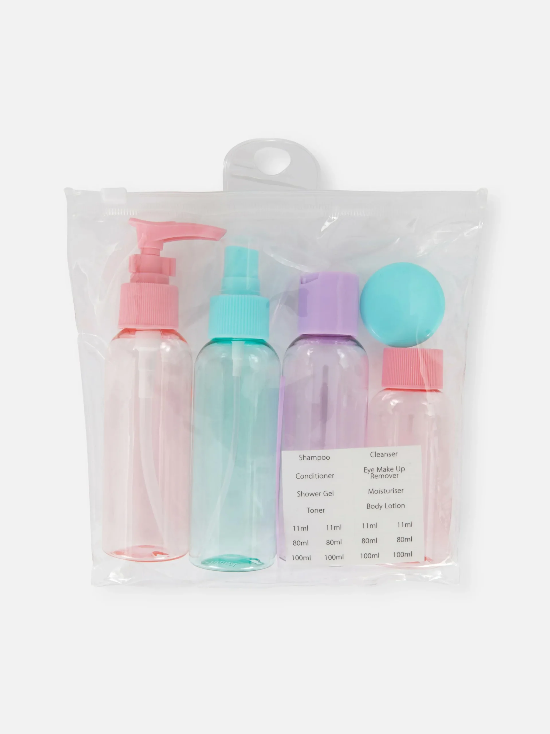 Accessoires De Soins|Accessoires Voyages|Primark Lot De Flacons De Voyage Multicolore