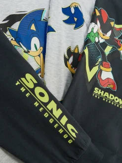 Pyjamas Et Vêtements De Nuit|Primark Lot De 2 pyjamas Sonic Le Hérisson Et Shadow Noir