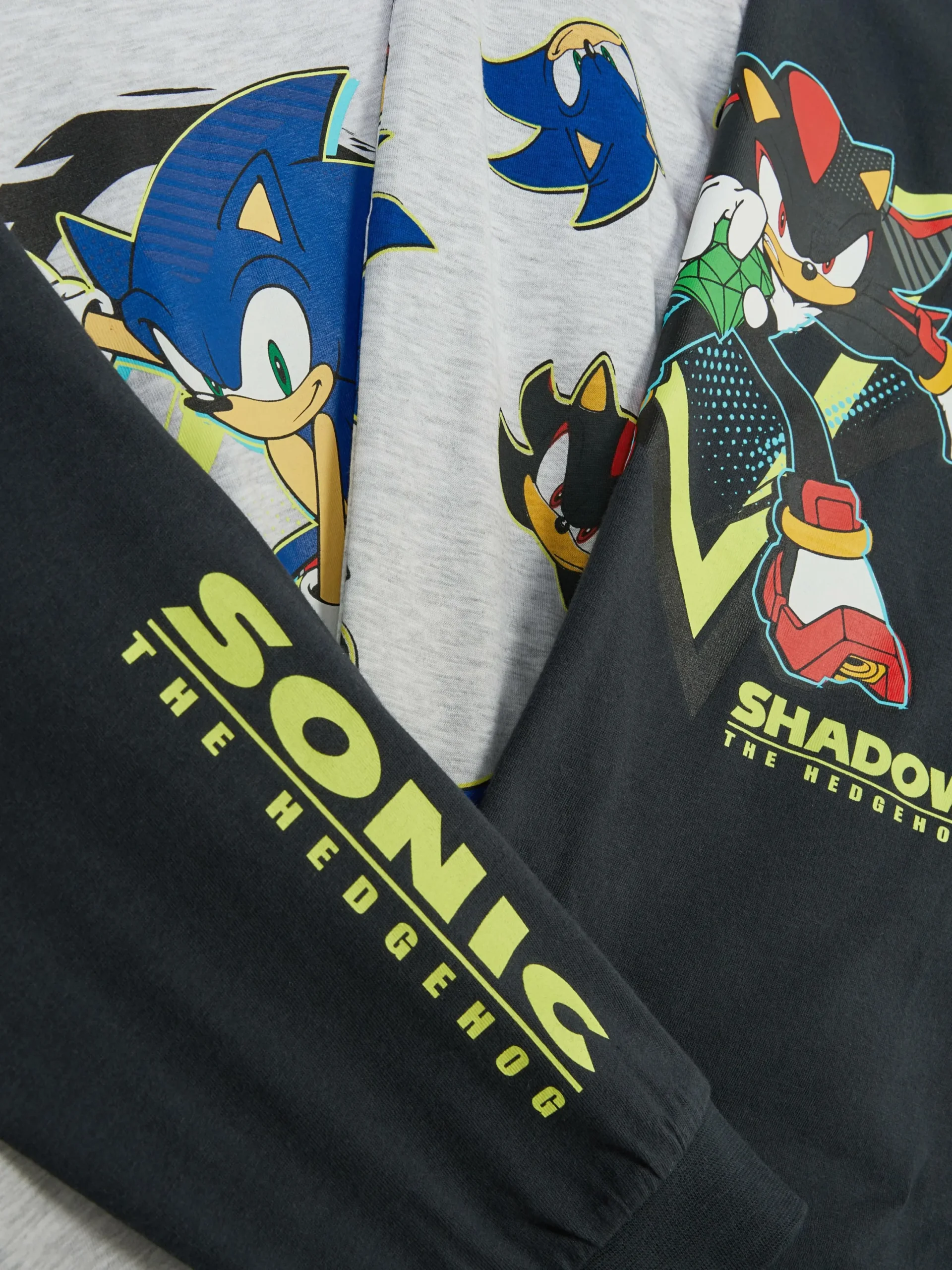 Pyjamas Et Vêtements De Nuit|Primark Lot De 2 pyjamas Sonic Le Hérisson Et Shadow Noir