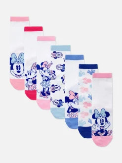 Chaussettes Et Collants|Primark Lots De 7 paires De Socquettes Disney Minnie Mouse Multicolore