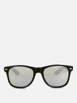 Lunettes De Soleil|Primark Lunettes De Soleil Effet Miroir à Monture Carrée Argent