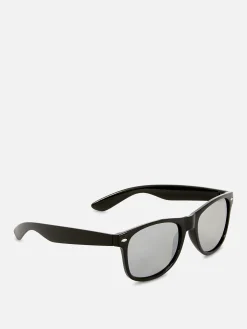 Lunettes De Soleil|Primark Lunettes De Soleil Effet Miroir à Monture Carrée Argent