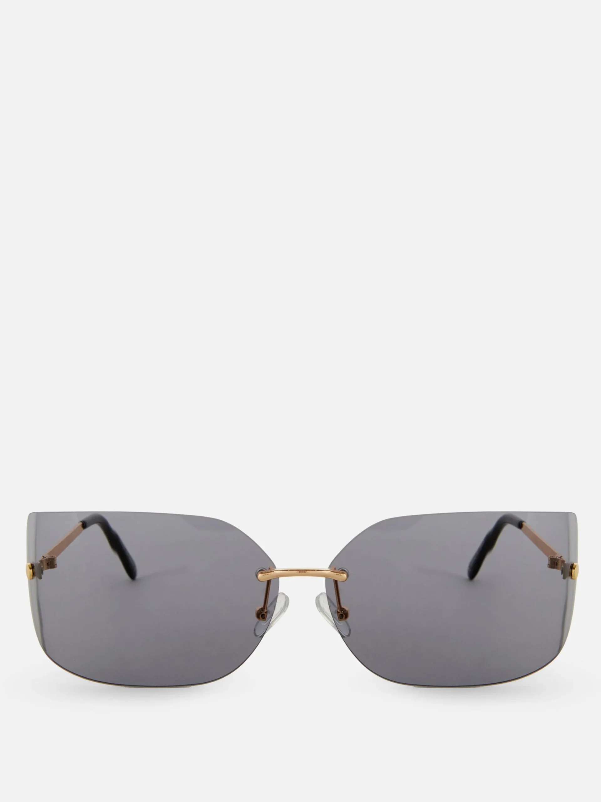 Lunettes De Soleil|Primark Lunettes De Soleil Incurvées Sans Monture Rita Ora Noir