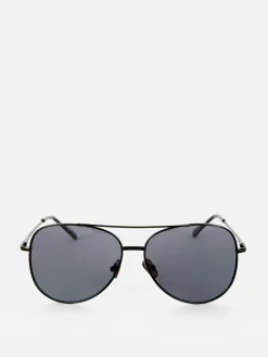Lunettes De Soleil|Primark Lunettes De Soleil Teintées à Monture Métallique Noir