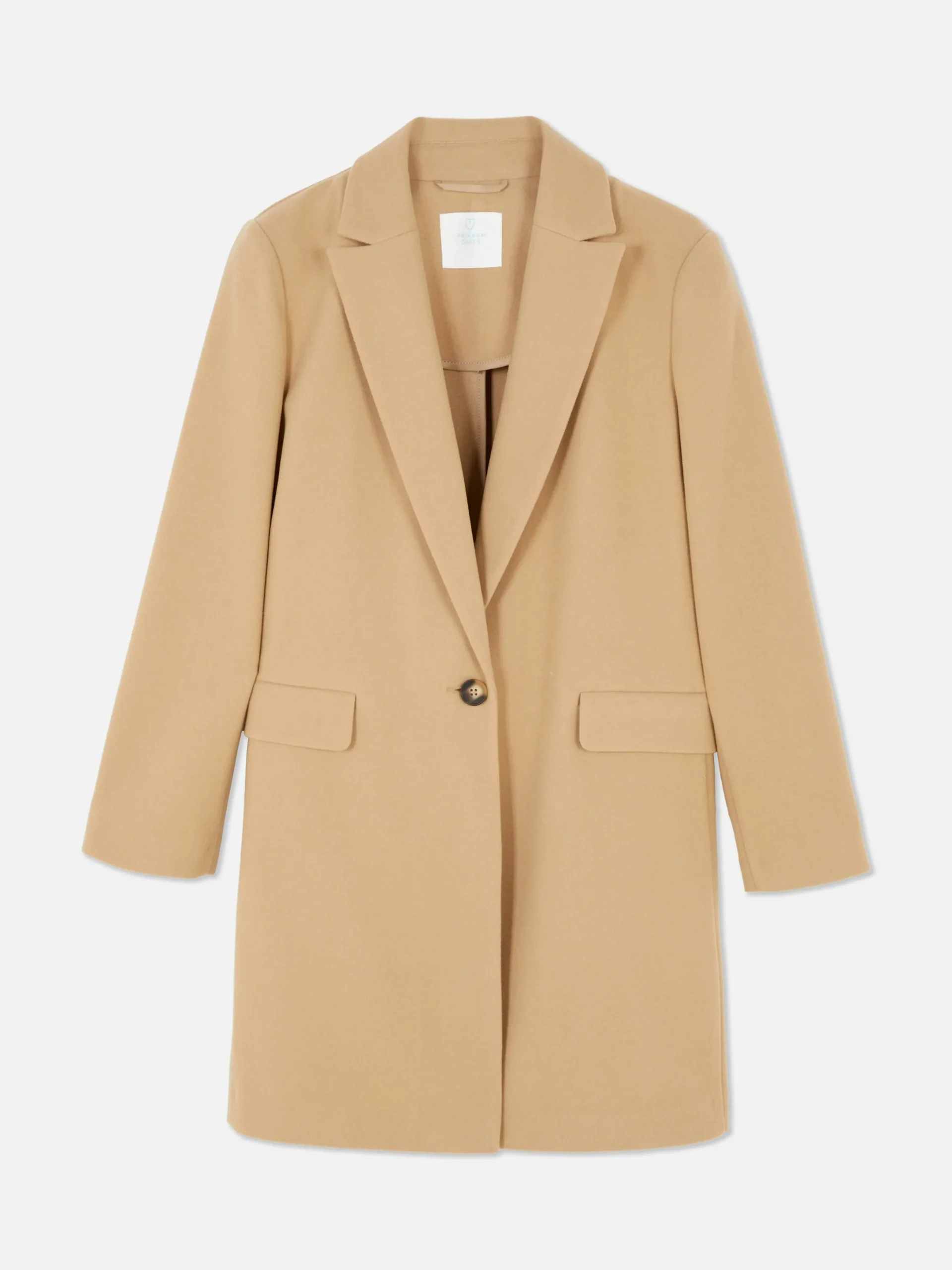 Manteaux Et Vestes|Primark Manteau à Boutonnage Simple Classique Camel