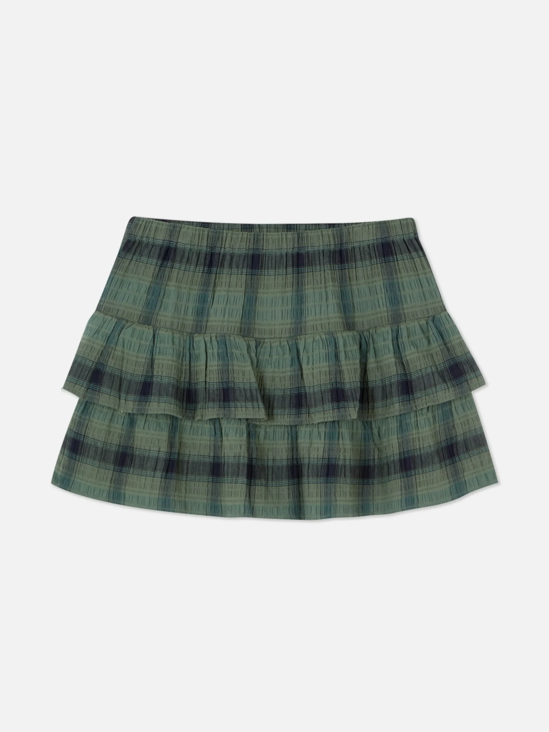 Jupes|Primark Mini-jupe à Carreaux Et à Superpositions Vert