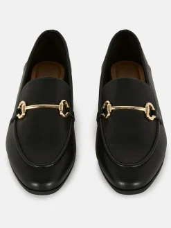 Ballerines|Primark Mocassins En Simili Cuir Avec Boucle Noir