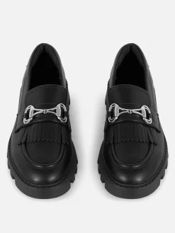 Ballerines|Primark Mocassins épais à Frange Rita Ora Noir