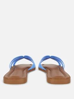 Sandales|Primark Mules à Lanières En Simili Cuir Bleu clair