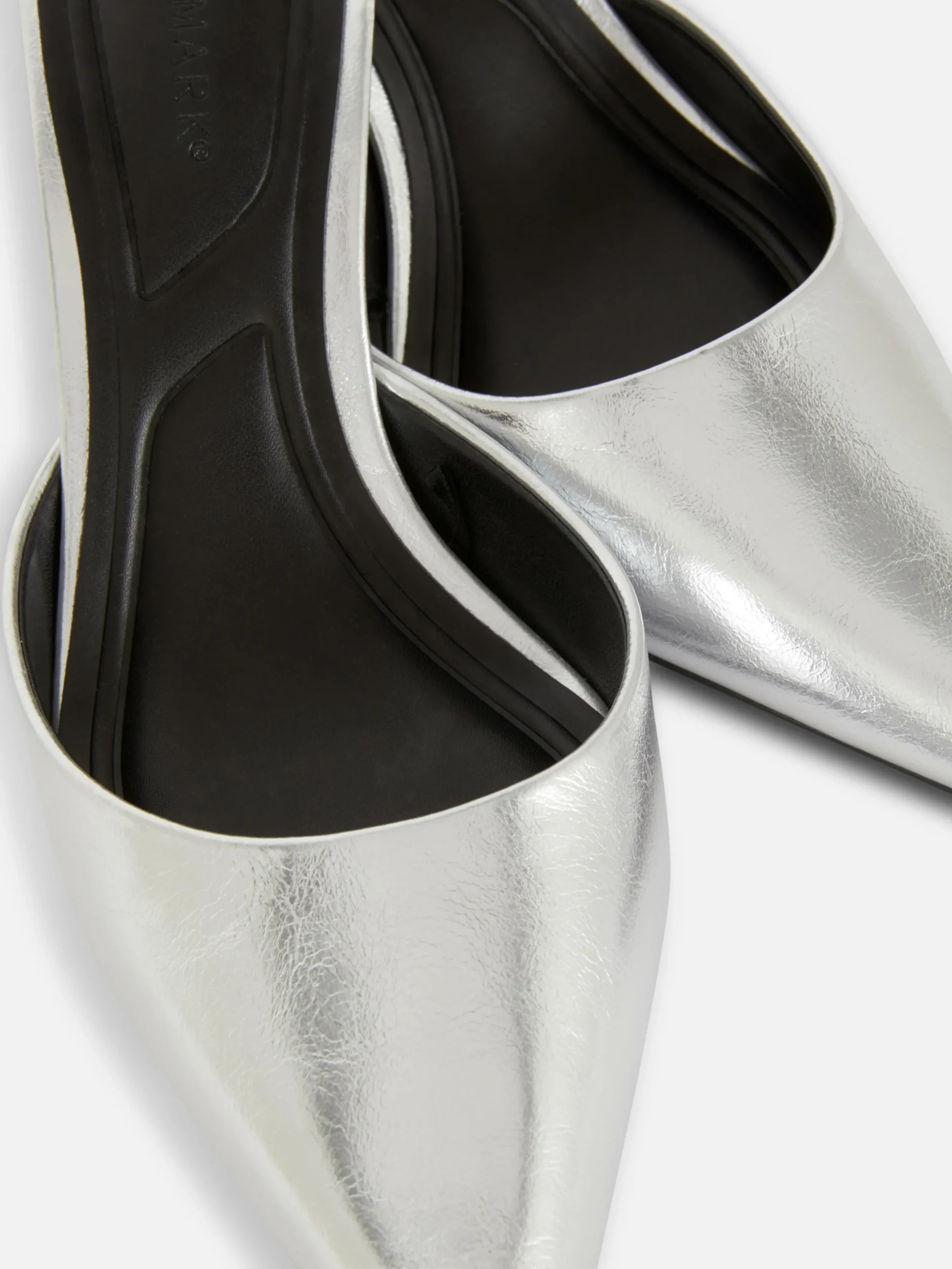 Vêtements Gothiques|Chaussures À Talons|Primark Mules à Talon Et Bout Pointu Argent