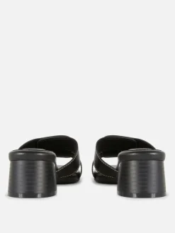 Chaussures À Talons|Primark Mules à Talons Avec Bride à Maillon Noir
