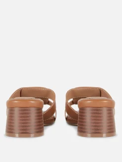 Chaussures À Talons|Primark Mules à Talons Avec Bride à Maillon Fauve