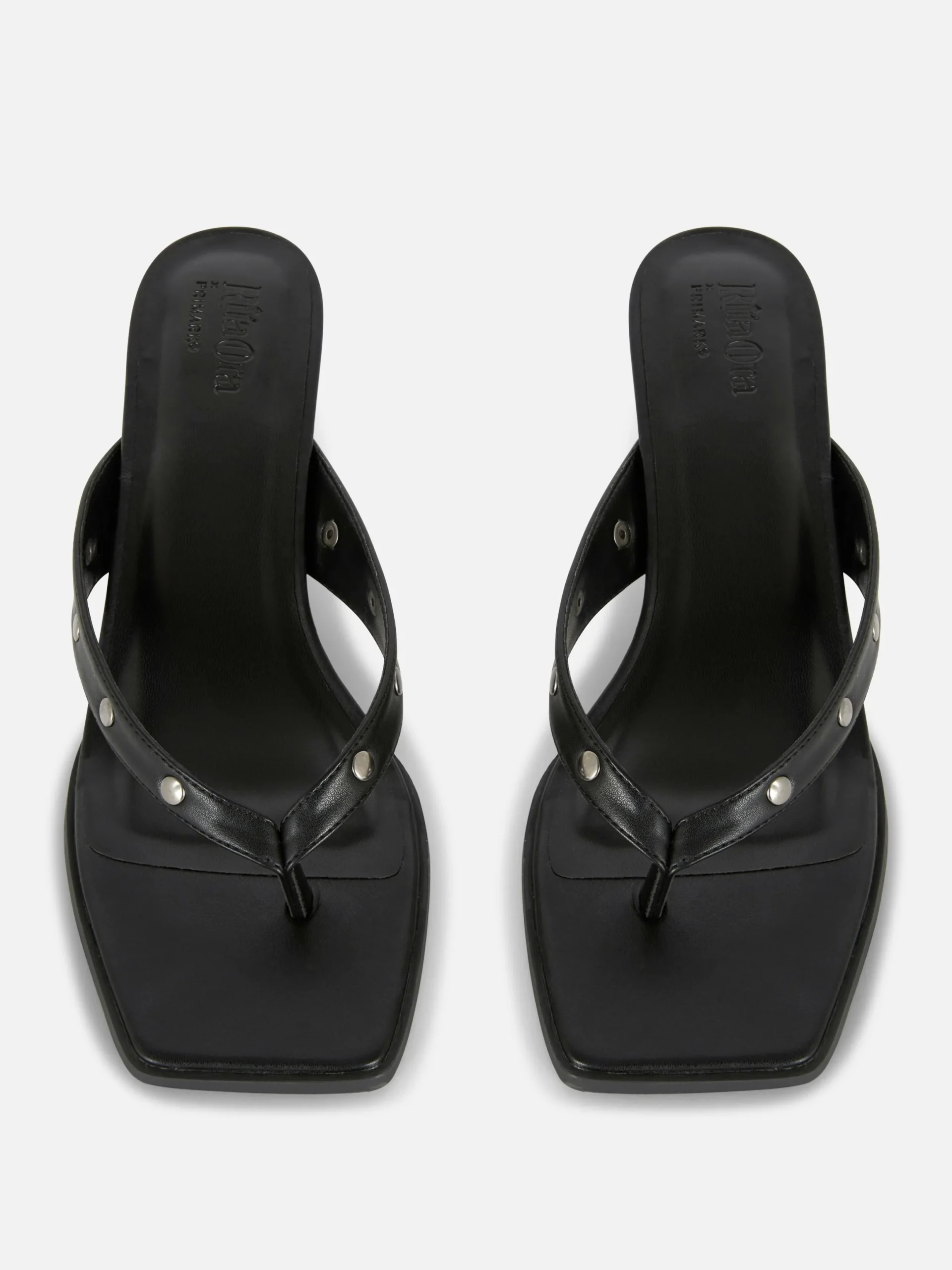 Chaussures À Talons|Primark Mules Cloutées En Simili Cuir Rita Ora Noir