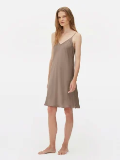 Combinaisons Et Caracos|Primark Nuisette En Satin à Col En V Gris