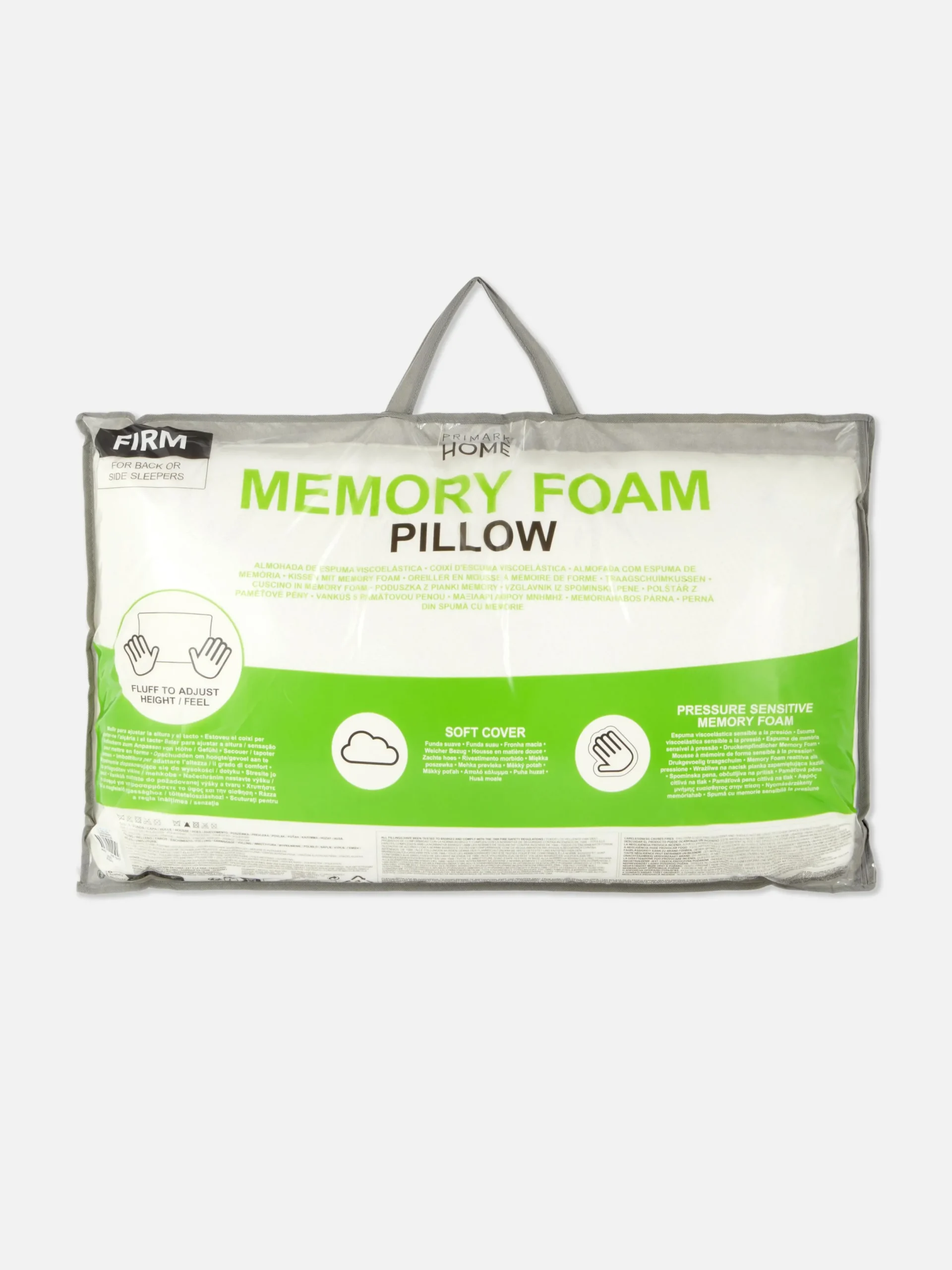 Couettes Et Oreillers|Primark Oreiller En Mousse à Mémoire De Forme Ferme Blanc