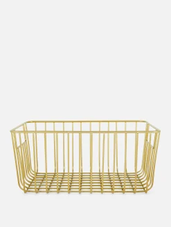 Boîtes Et Paniers|Primark Panier De Rangement En Fil Métallisé Doré