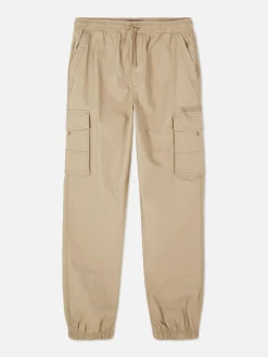 Pantalon|Primark Pantalon Cargo Décontracté Resserré Aux Chevilles Grège