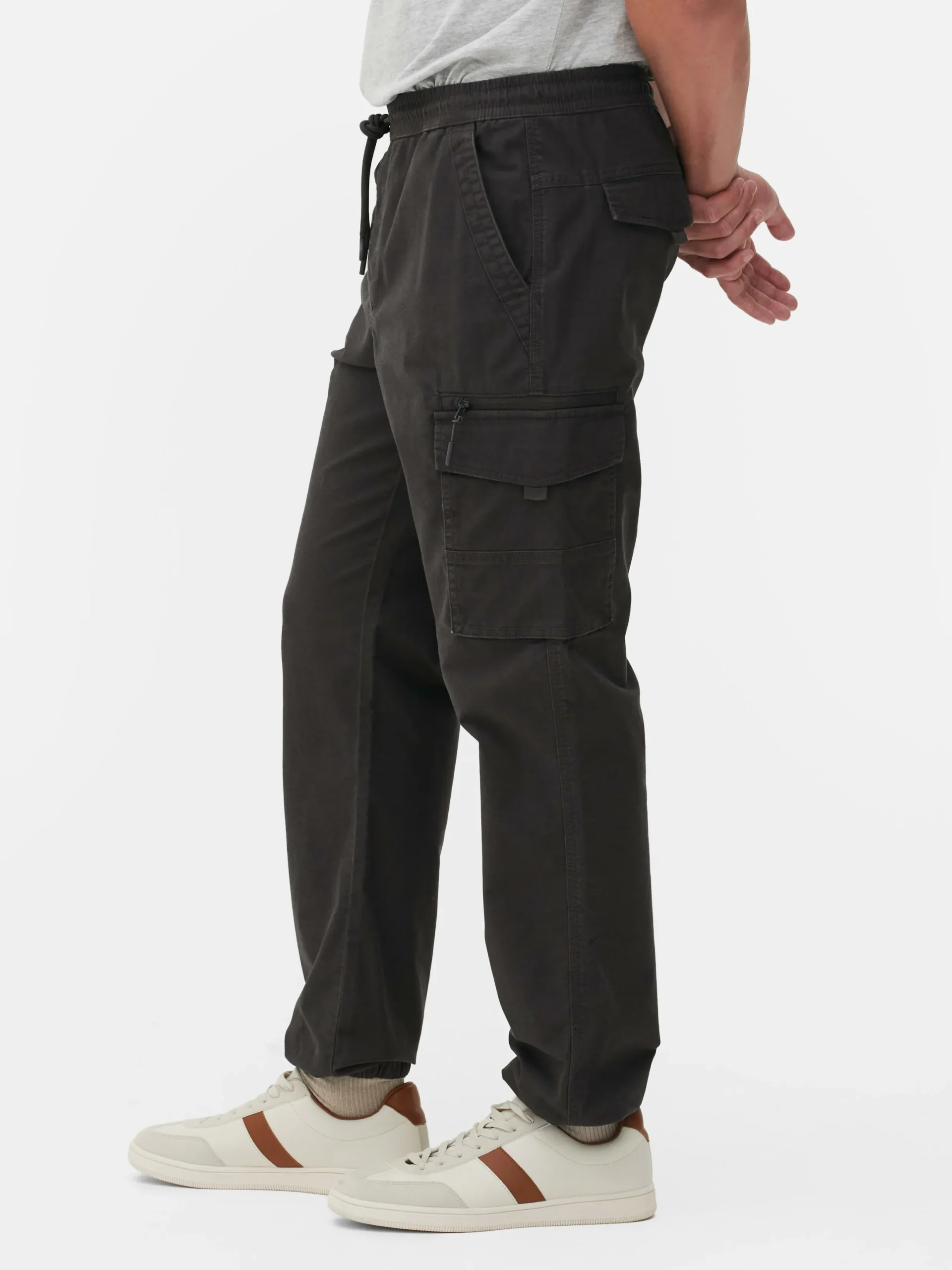 Pantalon|Primark Pantalon Cargo Décontracté Resserré Aux Chevilles Anthracite