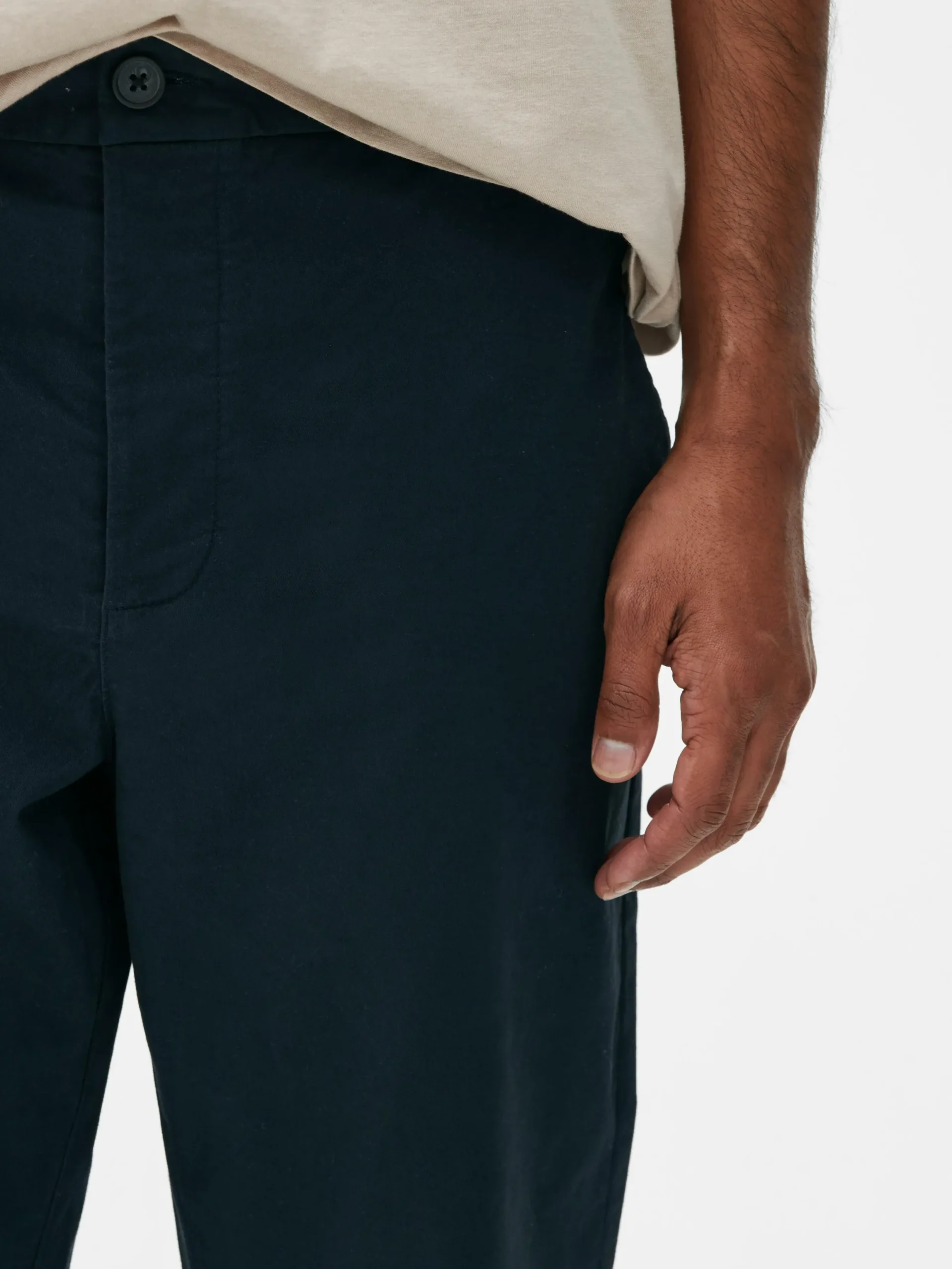 Pantalon|Primark Pantalon Chino Coupe Droite Bleu marine