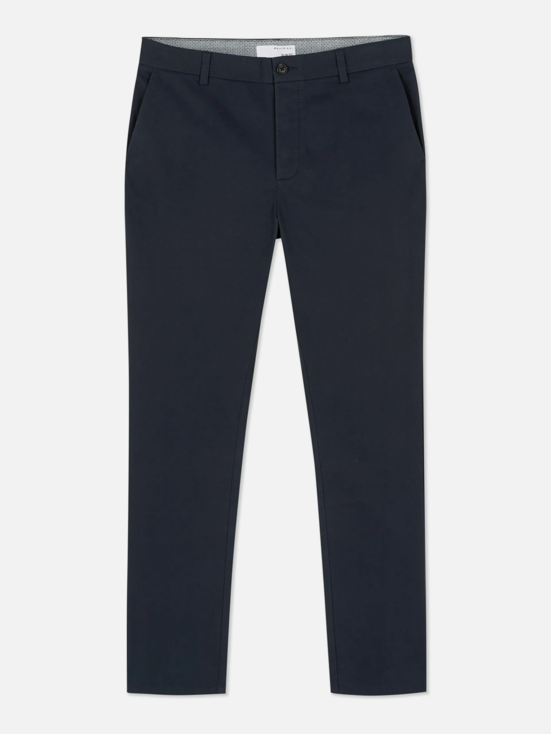 Pantalon|Primark Pantalon Chino Stretch Coupe Slim Bleu marine
