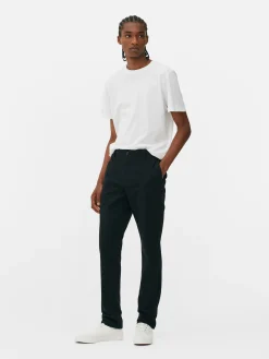 Pantalon|Primark Pantalon Chino Stretch Coupe Slim Noir