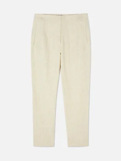 Pantalons Et Leggings|Primark Pantalon Taille Haute Surpiqué Écru