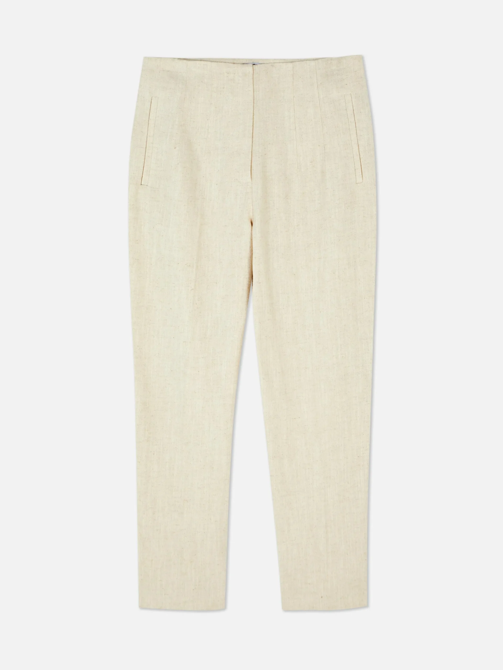 Pantalons Et Leggings|Primark Pantalon Taille Haute Surpiqué Écru