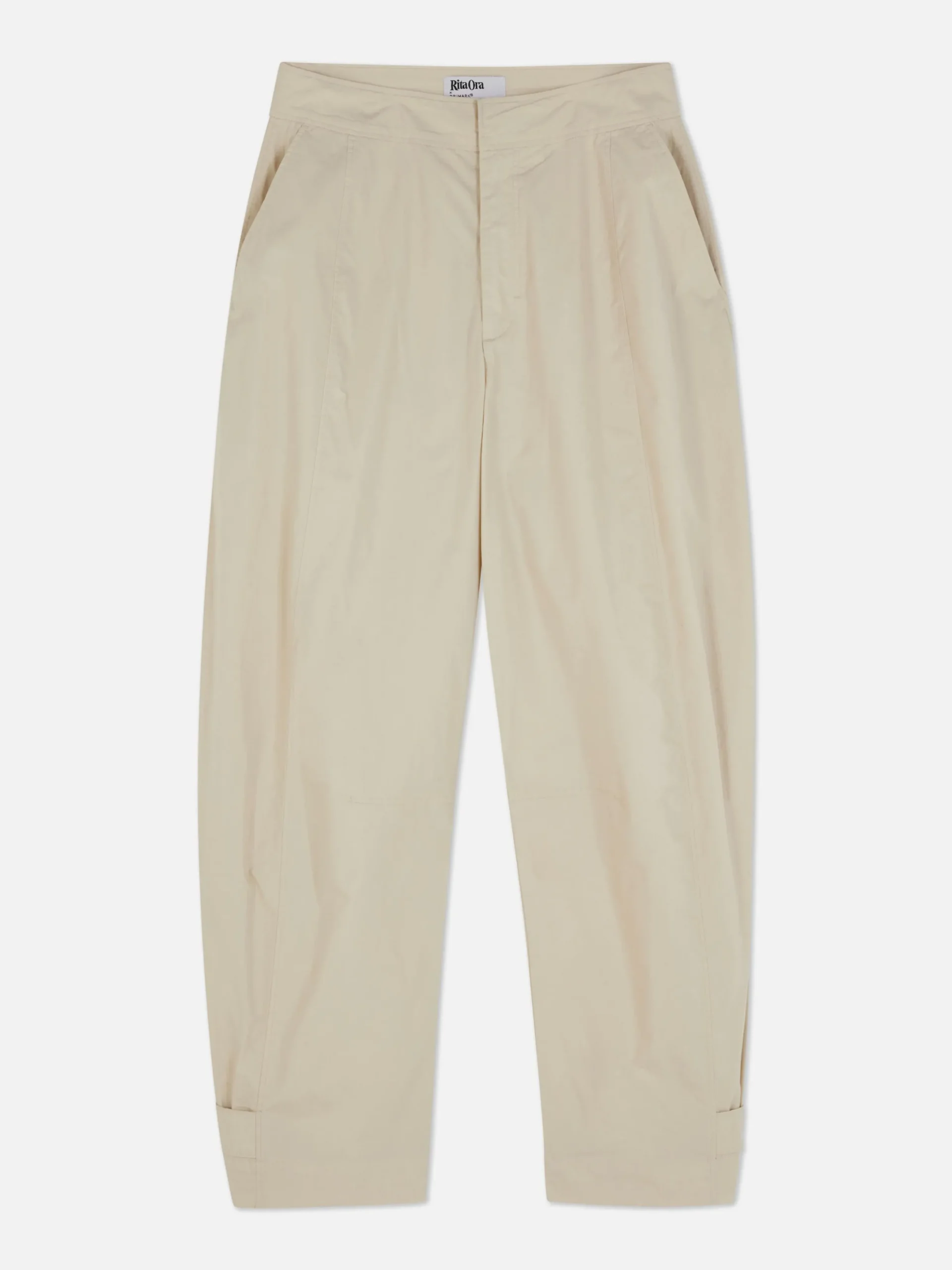 Pantalons Et Leggings|Primark Pantalon Utilitaire Coupe Barrel Rita Ora Grège