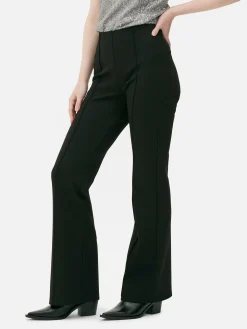 Pantalons Et Leggings|Primark Pantalon évasé En Point De Rome Noir