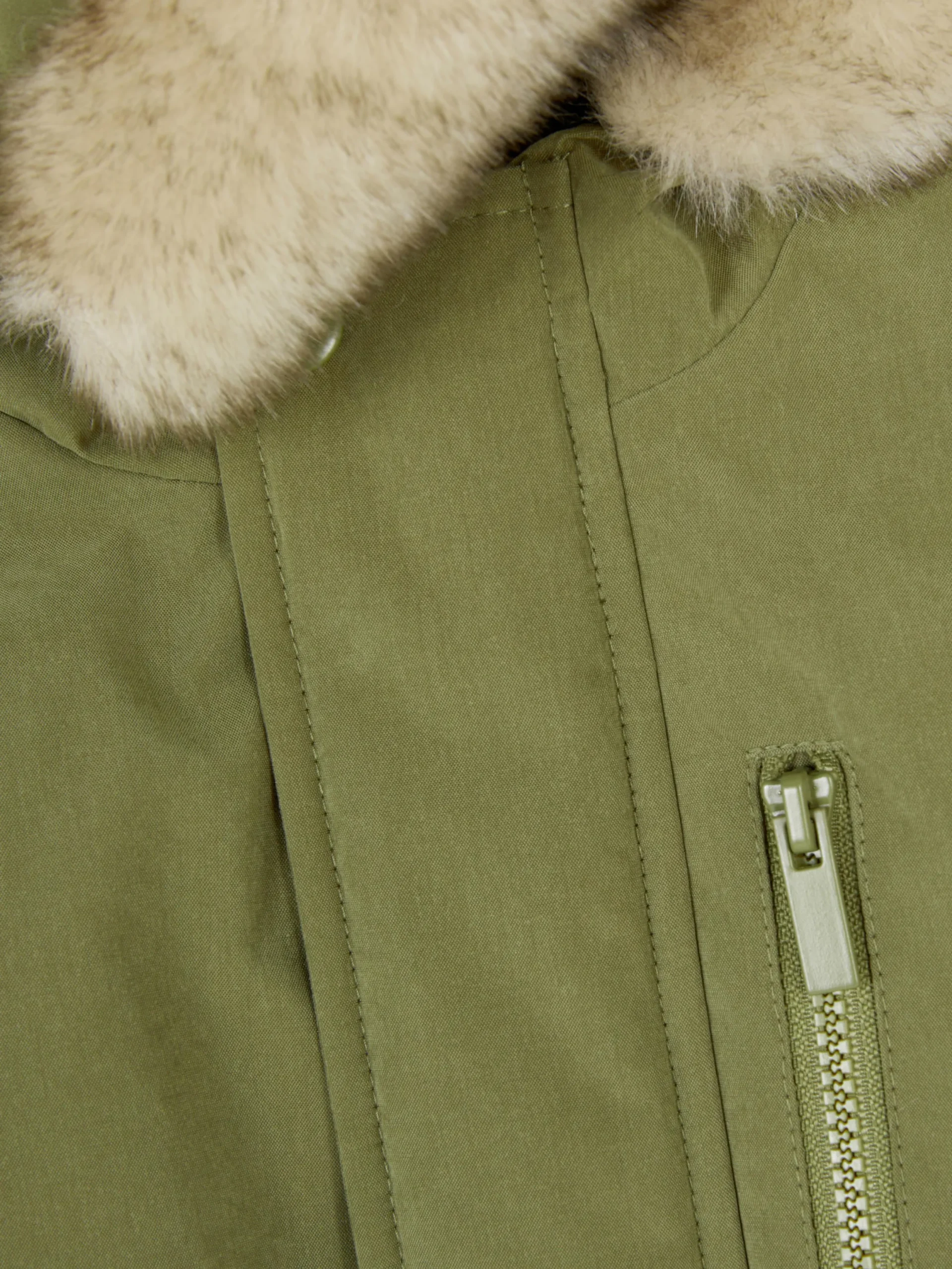 Manteaux Et Vestes|Primark Parka à Capuche En Fausse Fourrure Vert