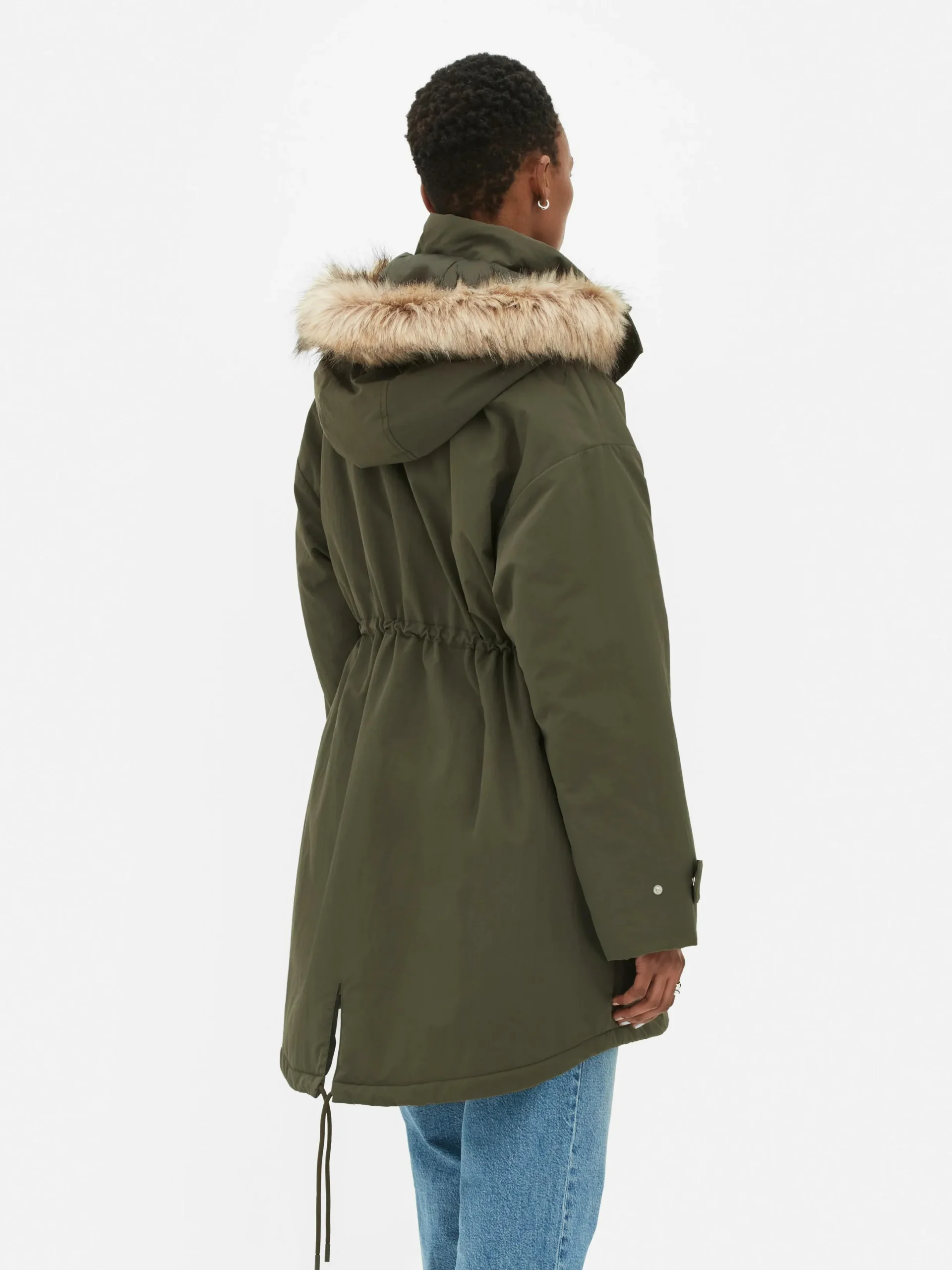 Manteaux Et Vestes|Primark Parka à Capuche En Fausse Fourrure Kaki