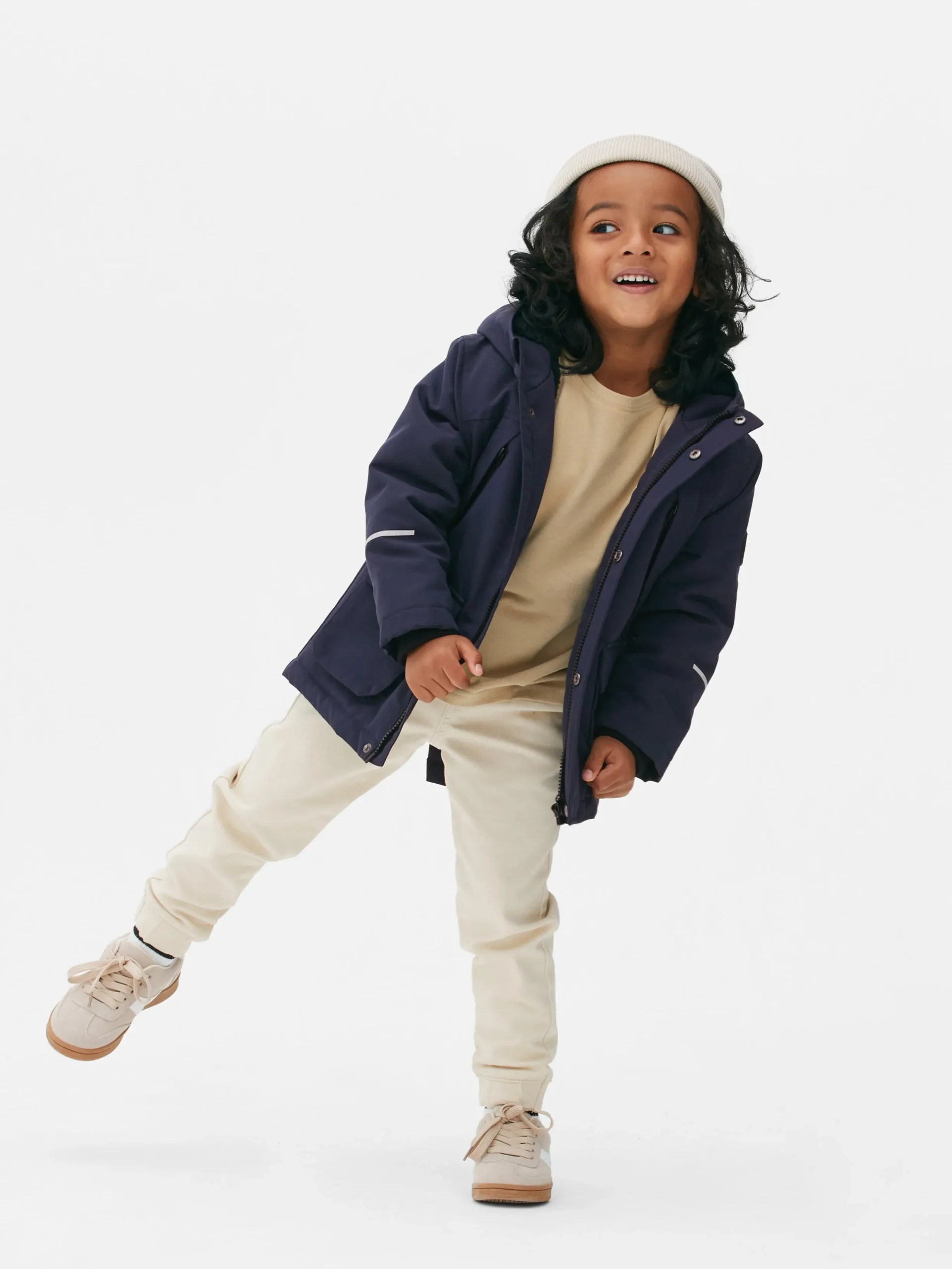 Manteaux Et Vestes|Primark Parka à Capuche Et Quatre Poches Bleu marine