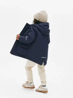 Manteaux Et Vestes|Primark Parka à Capuche Et Quatre Poches Bleu marine