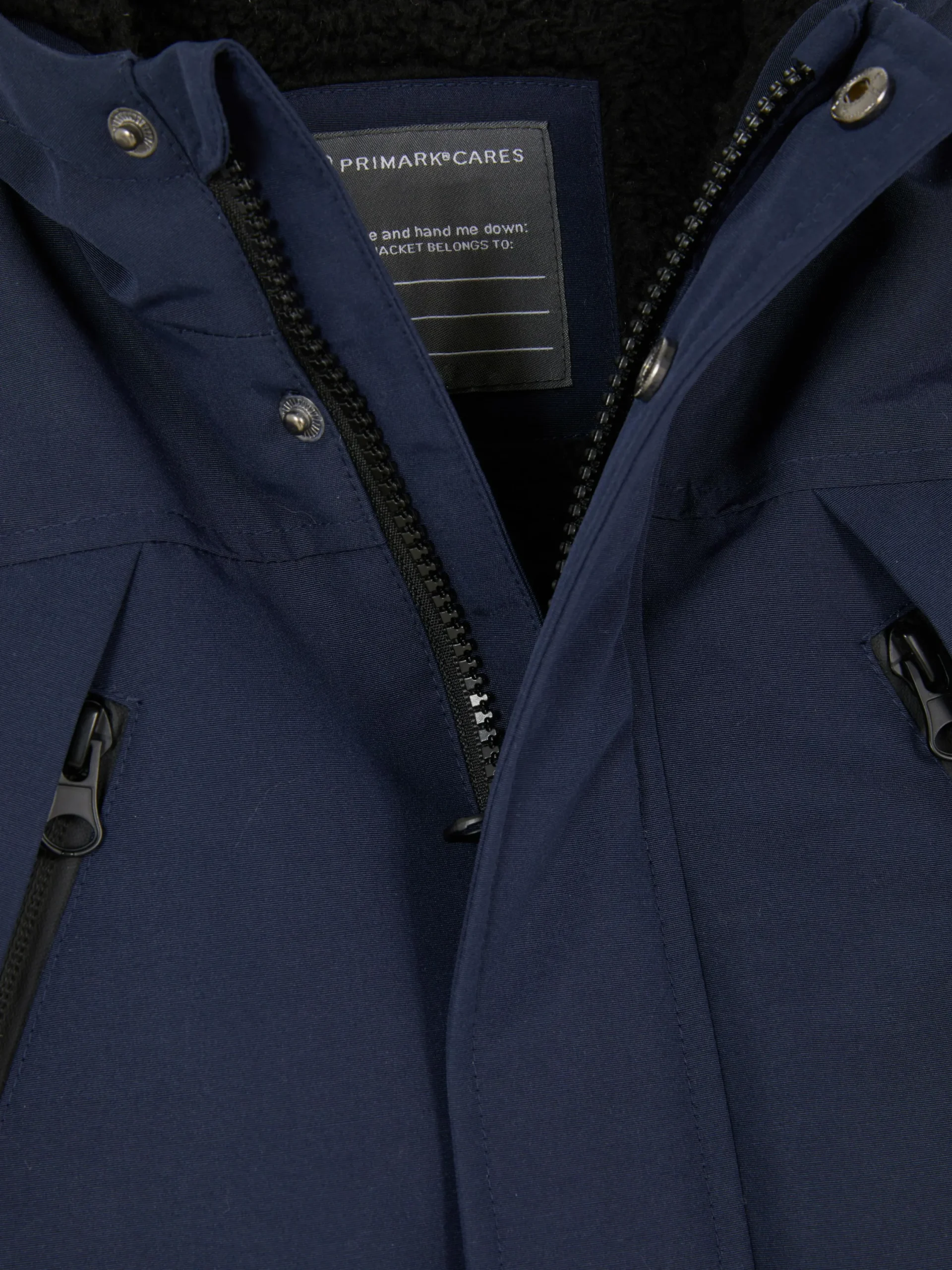 Manteaux Et Vestes|Primark Parka à Capuche Et Quatre Poches Bleu marine