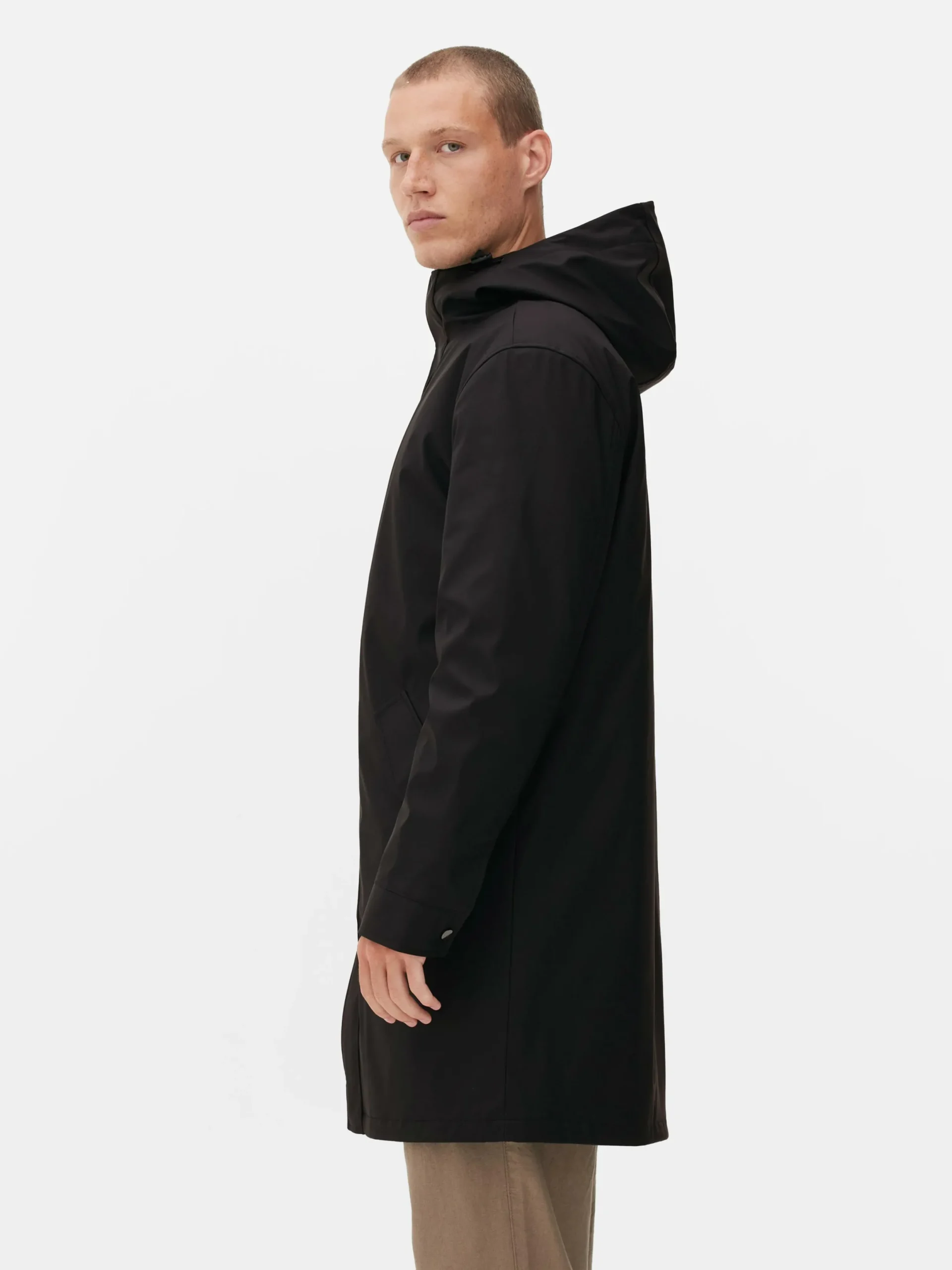 Manteaux Et Vestes|Primark Parka Caoutchoutée à Capuche Noir