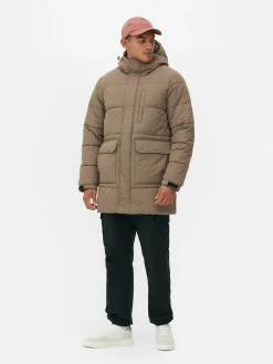 Manteaux Et Vestes|Primark Parka Matelassée à Capuche Taupe