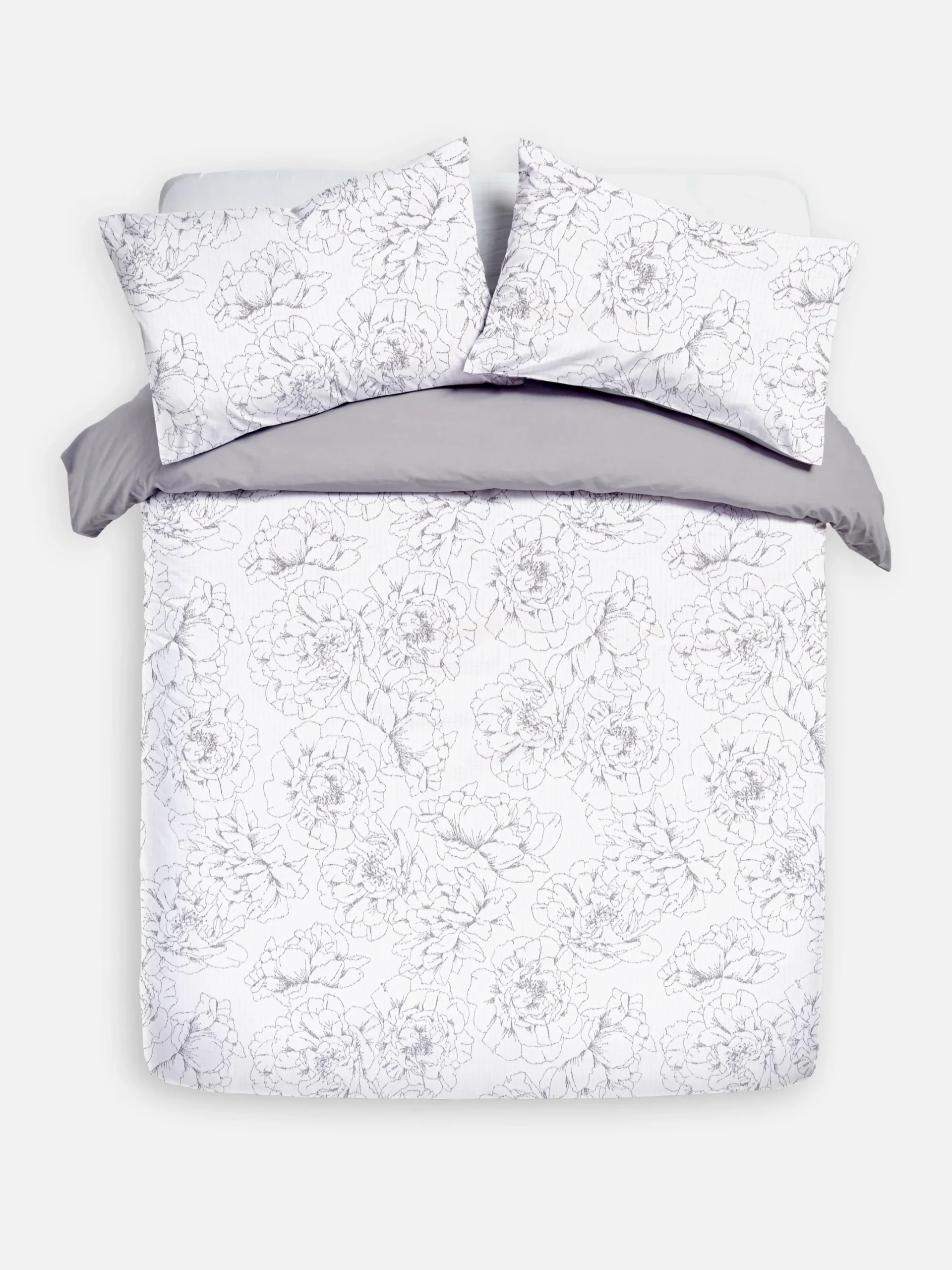 Housses De Couette Et Parures De Lit|Primark Parure De Lit Double Texturée à Fleurs Naturel
