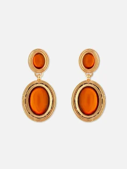 Bijoux|Primark Pendants D'oreilles En Fausses Pierres Précieuses Rita Ora Jaune