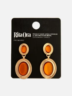 Bijoux|Primark Pendants D'oreilles En Fausses Pierres Précieuses Rita Ora Jaune