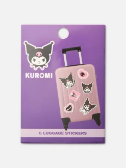 Loisirs Creatifs|Primark Pochette De 6 Autocollants à Bagages Hello Kitty Kuromi Lilas