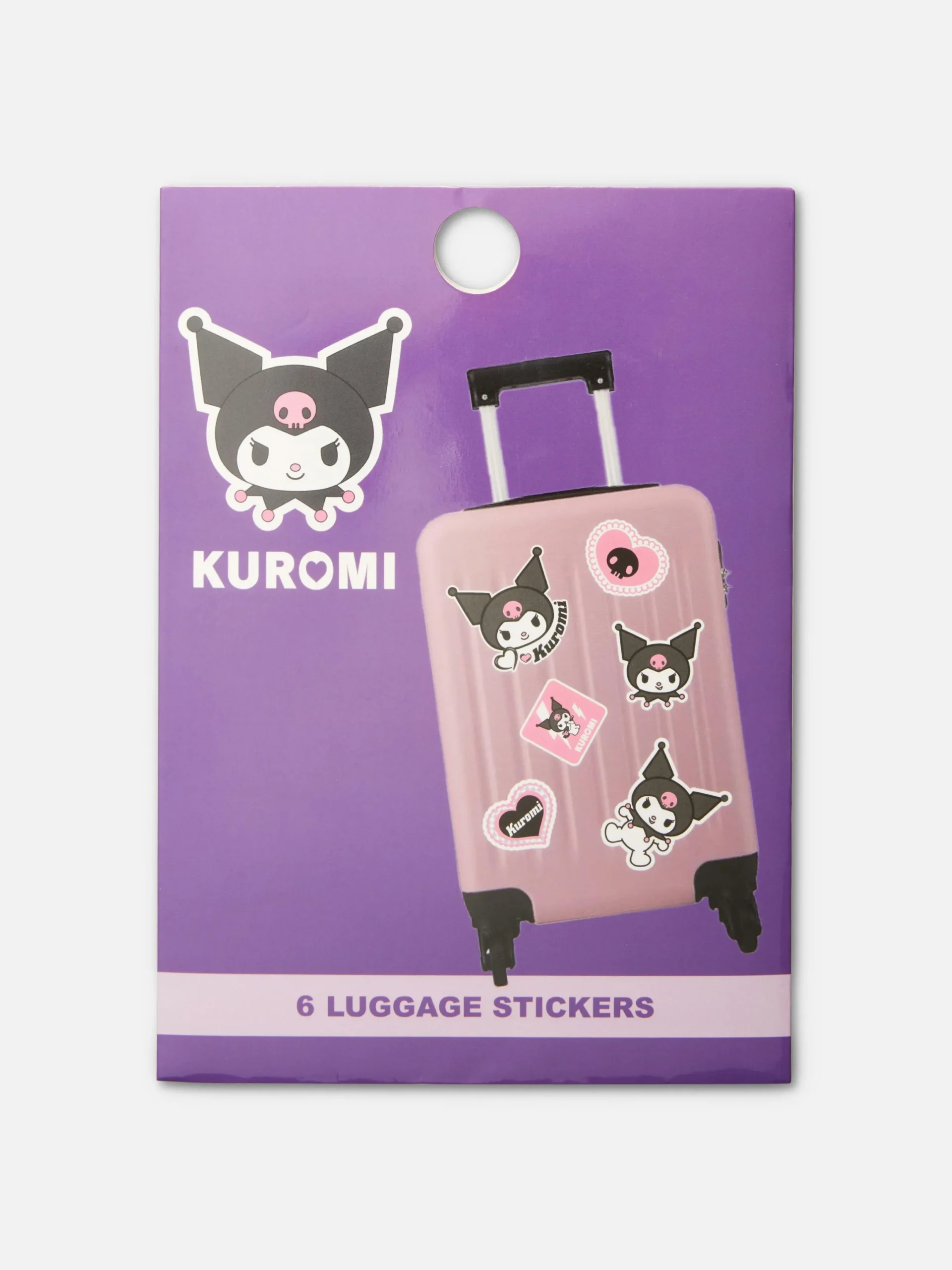 Loisirs Creatifs|Primark Pochette De 6 Autocollants à Bagages Hello Kitty Kuromi Lilas